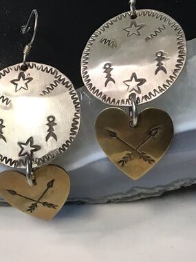 Sterling & Brass Earrings